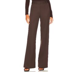 Nili Lotan New With Tags $595 Retail Dark Brown Arielle Dress Pants Zip Closure Bootcut Size 8 Waist:14.5" Flat Rise:11.5" Hips:19" Flat Inseam:29.5" 100% Virgin Wool First 2 Images Not Ours New With Tags Elegant Brown Wide Leg Pants For Business Casual, Fitted Brown Formal Pantsuit, Elegant Brown Wide Leg Pants, Chic Full-length Pantsuit For Fall, Chic Full Length Pantsuit For Fall, Elegant Brown Wide Leg Workwear Pants, Business Casual Full-length Fall Pantsuit, Full Length Business Casual Pantsuit For Fall, Classic Pantsuit For Night Out