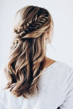 Fishtail Braid Hairstyles, Hairstyle Tutorials, Dresses For, For Wedding, Open Hairstyles, Haircut Styles, Beauty Hair Makeup