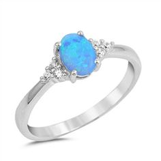 CHOOSE YOUR COLOR Oval Solitaire White Cubic Zirconia Blue Simulated Opal Promise Sterling Silver Ring Female Size 7 All our silver jewelry is crafted from .925 silver also commonly referred to as sterling silver. Sterling silver is the standard for beautiful high-quality silver jewelry and can not be replicated by lower priced silver plated jewelry. It is 92.5% pure silver, mixed with alloys to add strength and durability to stand the test of time. We promise superior service which includes fas Classic Blue Oval Opal Ring, Blue Oval Opal Ring Fine Jewelry, Blue Opal Ring With Accent Stones, Proposal Rings, Vintage Engagement Rings Sapphire, Blue Opal Ring, Silver Lab, White Opal Ring, Bar Stud Earrings