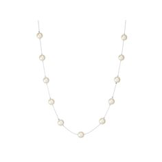 This chic simulated pearl illusion necklace is the perfect way to show off your minimalist sense of style. This chic simulated pearl illusion necklace is the perfect way to show off your minimalist sense of style. Chain length: 18 in. with 3-in. extender Clasp: lobster-claw Metal: alloy Plating: silver tone Finish: polished Nickel safe Not appropriate for children 14 years old and younger. Size: One Size. Color: White. Gender: female. Age Group: adult. Minimalist Pearl Necklace For Party, White Pearl Necklace With Delicate Chain For Party, White Pearl Backdrop Necklace With Delicate Chain, White Minimalist Backdrop Necklace For Formal Occasions, Minimalist White Backdrop Necklace For Formal Occasions, Elegant White Station Necklace As A Gift, Minimalist White Pearl Chain Backdrop Necklace, Elegant White Station Necklace Perfect For Gift, Elegant White Station Necklace For Gifts