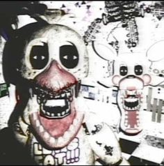 an image of a creepy clown with many faces