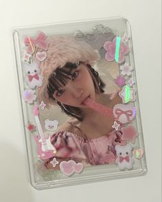 Top Loader Inspo Kpop, K Pop Photocards Decoration, Pink Toploader Deco