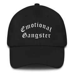 Emotional Gangster Dad hat Adjustable Fit Baseball Cap With Curved Visor For Streetwear, Adjustable Baseball Cap With Curved Visor For Streetwear, Adjustable Trucker Hat With Curved Bill For Streetwear, Streetwear Hats For Baseball Season With Curved Visor, Curved Visor Hats For Baseball Season Streetwear, Streetwear Adjustable Baseball Cap With Curved Bill, Streetwear Baseball Cap With Adjustable Curved Bill, Adjustable Streetwear Baseball Cap With Curved Bill, Adjustable Curved Bill Dad Hat For Streetwear