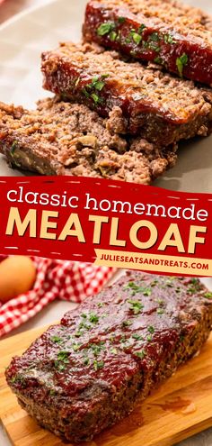 Learn how to make your own Homemade Meatloaf for an easy main dish recipe! This no-fail classic recipe has a sweet and tangy ketchup glaze on top. Pin this simple dinner recipe! Meatloaf Recipes With Milk, Best Homemade Meatloaf, Meatloaf Recipes No Milk, Meatloaf Without Milk Recipes, Meatloaf Sauce Without Ketchup, Meatloaf With Milk, 1 Lb Meatloaf Recipes Easy, Meatloaf Recipes Without Milk, Meatloaf Without Ketchup Recipes