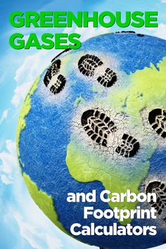 the cover of green house cases and carbon footprints calculators, featuring an earth globe