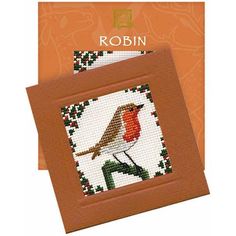 Textile Heritage Robin Miniature Card Cross Stitch Kit Sewing Cards, Dragon Crafts, Hand Embroidery Kits, Christmas Bird, Cross Stitch Cards, Black White Pattern, Cross Stitch Animals, Counted Cross Stitch Kits, Needlepoint Kits