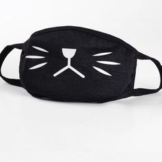 Fabric Face Mask Non Medical Super Cute Cat Whiskers Face Mask 100% Polyester Length:11.4” Width:5.1” Height:0.8” Dnd Cosplay, Cute Masks, Super Cute Cats, Face Pattern, Cat Face Mask, Black Face Mask, Cat Whiskers, Cat Mask, Cat Face