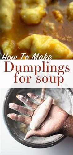 how to make dumplings for soup