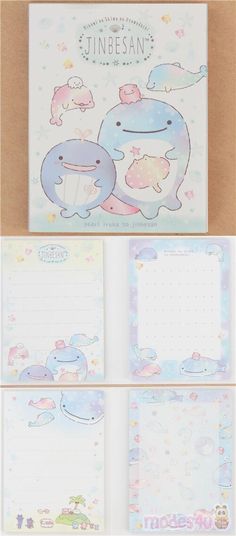 an assortment of stationery paper with animals on them