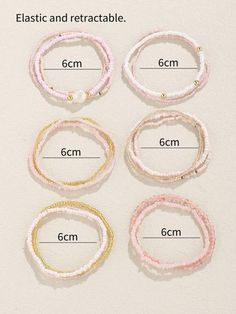 Gender:Women \nColor:Pink \nMaterial:Glass \n Stack Bracelet, Bracelet Sets, Women Bracelet, Watches Women Fashion, Bracelet For Women, Bracelet Stack, Bracelet Set, Womens Bracelets, Bohemian Style