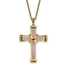 The Eternity Classic Cross - Yellow Gold is the perfect gift of faith for any holy occasion for your friends, family, or yourself. Each Cross necklace is crafted in original ancient Holy Land stones from the walls of Jerusalem, elegantly paired with a silicon chip embedded with all 27 books of the New Testament. In times like these, we need the power of faith more than ever. Therefore we created an inspiring piece of jewelry, in which the Jerusalem walls that Jesus once passed through and the wo Zipper Bracelet, Rose Gold Black Diamond, Native Jewelry, Orange Sapphire, Pink Enamel, Tennis Bracelet Diamond, Cross Jewelry, Gold Cross, Small Pendant