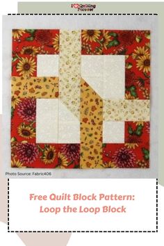 Free Quilt Block Pattern Loop the Loop Block Quilt Blocks Easy, Triangle Quilts, Star Quilt Blocks