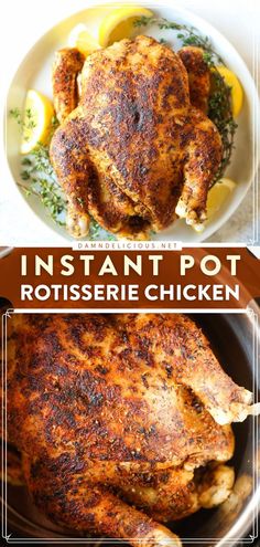 INSTANT POT ROTISSERIE CHICKEN, family dinner ideas, easy meals Rotisserie Chicken Recipe, Instant Pot Pasta Recipe, Best Instant Pot Recipe, Instant Pot Recipes Chicken, Rotisserie Chicken Recipes, Instant Pot Dinner Recipes