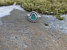 Teal is such a gorgeous green/blue color! This pretty piece of sea glass is set in a handmade sterling silver bezel on a handmade sterling silver size 8.75 band. This cannot be adjusted. If you like this piece/style but it's not your size, send me a message, I will gladly create the perfect ring for you in your size :) The glass was found on the many shores of Lake Erie beaches, most pieces were found by me (my husband does seem to find the more rare pieces)! Each piece of glass is unique as no two pieces are ever alike! Please see the care instructions for taking caring of your new piece under the FAQ section: https://www.etsy.com/shop/OneCatToMany Check out all other amazing pieces in my Shop :) https://www.etsy.com/shop/OneCatToMany This is real glass so it can break if it is dropped. A Sea Glass Gifts, Sea Glass Ring, Bridal Party Jewelry, Glass Ring, Lake Erie, Jewelry Card, Glass Rings, Party Jewelry, Beach Glass