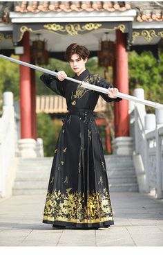 Ancient Chinese Warrior Hanfu Dress Men Women Traditional Embroidery Traditional Chinese Hanfu Warrior Hanfu, Knight Halloween, Embroidery Traditional, Traditional Chinese Hanfu, Chinese Warrior, Dress Men, Traditional Embroidery, Hanfu Dress, Chinese Hanfu