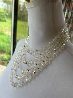 This Amazing vintage necklace is fit for a princess !Perfect for a wedding or special occasion The 50s, A Princess, 1960s Vintage, Vintage Necklace, Crystal Necklace, A Wedding, Jewelry Necklace Pendant, Special Occasion, Etsy Accessories