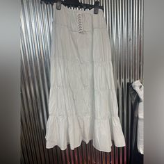 *Brand New* Never Been Worn Still With Tags. Urban Outfitters White Maxi Skirt In Size Xs. Retail Prive Is $89, We Are Asking $70 Or Your Best Offer!! Urban Outfitters Fitted Tiered Skirt, Urban Outfitters Casual Tiered Skirt, Summer Tiered Skirt By Urban Outfitters, Summer Tiered Skirt From Urban Outfitters, Urban Outfitters Tiered Lined Skirt, Urban Outfitters Lined Tiered Skirt, Urban Outfitters Spring Tiered Skirt, Urban Outfitters Tiered Skirt For Spring, Urban Outfitters Flowy Lined Skirt