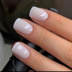 French Manicure For Short Nails, Manicure For Short Nails, Subtle Nails, Nail It, Cute Gel Nails