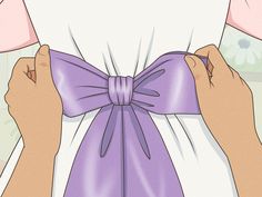 8 easy steps to tying a bow for any occasionWhether you need a beautiful bow for a special event, such as a flower girl dress, first communion, holiday party, or even an everyday look, we've got you covered! Keep reading for simple... How To Tie A Ribbon Belt, How To Tie A Pretty Bow On A Dress, Tying A Dress Bow, How To Tie A Cute Bow With Ribbon, Tying Bow On Dress, How To Make A Bow On A Dress, Diy Fabric Bow Tutorial