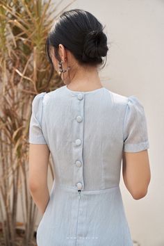 Casual Frocks, Gaun Fashion, Dress With Short Sleeves, Simple Dress