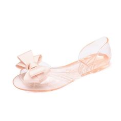 Women Sandals Open Toe Summer Jelly Shoes Butterfly-knot Flat Sandals Transparent Sandals, Form Fitting Clothes, Casual Beach Sandals, Fashion Shoes Flats, Butterfly Knot, Jelly Shoes, Jelly Sandals, Sandals Women, Women Sandals