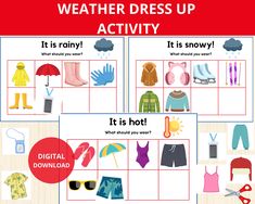 the weather dress up activity is shown