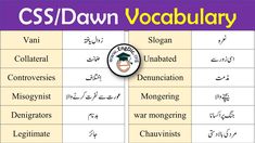 two different types of words in english and arabic, with the same language as each other