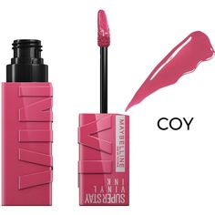 Maybelline Super Stay Vinyl Ink Longwear Coy - Rose, Mauve Nude Lipstick No-Budge Liquid Lip Color 16 Hour Wear Highly Pigmented Color And Instant Shine, Peachy Nude Lipstick, 0.14 Fl Oz, 1 Count Questions? Leave A Comment Below! Maybelline Super Stay Vinyl Ink, Maybelline Vivid Matte Liquid, Powder Matte Lipstick, Beige Lipstick, Maybelline Color Sensational Lipstick, Maybelline Cosmetics, Nail Paint Shades, Maybelline Lipstick, Makeup For Hazel Eyes