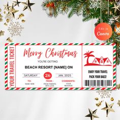 a merry christmas beach resort ticket