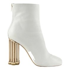 I Bought These At The Nyc Flagship Ferragamo Store And Wore Once. It Was A Rare Boot. Butter Soft Snowy White Leather Ankle Boots Sitting Atop A Gold Cage Heel With Ferragamo Engraving In The Inside. I Paid $1200 For Them And Cannot Wear Since I Broke Both Ankles. Euc. Worn Once To Dinner. Size 38.5 European. Really Comfortable And Gorgeous. As Always, Luxury Beauty Freebees! Xoxo White Calf Leather High Heeled Boots, White High Heeled Calf Leather Boots, Elegant White Boots With Leather Sole, Luxury Formal Boots For Spring, Elegant White Heeled Boots For Spring, Elegant Spring Boots With Metal Feet, Luxury White Heeled Boots, White Block Heel Boots For Evening, Elegant White Heeled Boots With Sculpted Heel