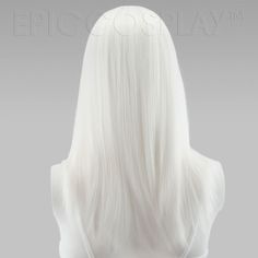 Theia Classic White Medium Wig Our Theia is a straight and very versatile style perfect for cosplay, costuming, or even casual daily wear. This Classic White medium wig reaches an overall length of 20", making it fall slightly past the shoulders on most wearers. With 7" bangs, a variety of styles can be achieved by trimming the fiber or simply using pins to create a cute side swept appearance. A 4" by 5.5" half circle skintop at the crown of this Classic White medium wig gives it an incredibly n White Cosplay Wig, Medium Length Wig, Medium Wig, Silver White Hair, White Wig, Short White Hair, Long White Hair, White Hair Color, White Blonde Hair