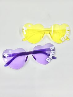 Rimless heart shaped crown sunglasses! Listing is for ONE pair of rimless heart-shaped sunglasses printed with white stars and white initials. Amy Jones, Reading Pa, Shaped Sunglasses, Miss Usa, Heart Shaped Sunglasses, Miss America, White Stars, Quarter Zip Sweatshirt, Thumb Holes