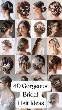 Explore a gorgeous array of bridal hairstyle ideas that will elevate your wedding day look! From timeless updos and elegant braids to soft, romantic waves, find the perfect style to match your dress and theme. Whether you're a classic bride or a modern trendsetter, these inspiring looks will help you shine on your special day. Get ready to turn heads and feel fabulous as you walk down the aisle! Bridal Hairstyles Romantic, Wedding Hair For Bride With Veil Updo, Wedding Gown Hairstyle, Hair Down Bridal Styles, Modern Wedding Hairstyles, Elegant Bridal Hairstyles, Elegant Hairdo, Modern Bridal Hair, Bridal Hairstyle Ideas