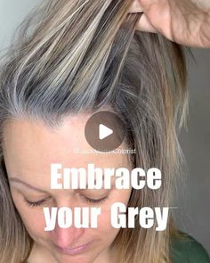 Best Colour To Blend With Grey Hair, Fall Hair For Graying Hair, Gray Hair With Shadow Roots, Hair Color With Gray Roots, Gradual Grey Hair Aging Gracefully, How To Blend Grey Hair With Blonde, Covering Gray Hair Blonde, Natural Grey Hair With Blonde Highlights, Blond With Grey Highlights