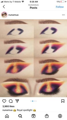 Gradation Make Up, Amazing Eye Makeup, October Eyeshadow Looks, Drag Eye Makeup, Artistic Eye Makeup, Rainbow Makeup Looks, Which Makeup, Festival Make Up