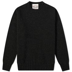 Buy Jamieson's of Shetland Crew Knit - Black Mix from END. (Global) - only $145. Fast shipping on latest Jamiesons of Shetland Black Knit Sweater, Walk In Wardrobe, Casual Streetwear, Knit Jumper, Black Knit, Knit Sweater, Scotland, Outfit Inspirations, Men Sweater