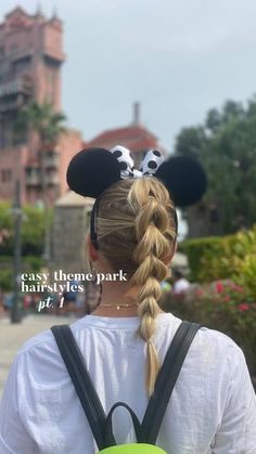 Graduated Bob Haircuts Trending for 2024 Disneyworld Hair Styles, Cute Hairstyles For A Baseball Game, Cute Updos For Disney, Reverse Bubble Braid, Hairstyle For Theme Park, Disney Hair Styles For Women, Hair For Theme Park, Adult Disney Hairstyles, Hairstyle For Disney