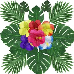 PRICES MAY VARY. Title: 88Pack Artificial Palm Leaves Hibiscus Flowers Tropical Party Decorations, Simulation Hibiscus Faux Leaf with Stems for Hawaiian Luau Safari Jungle Beach Theme BBQ Birthday Décor (5 Kinds). Product Type: Categories > Home Décor Products > Artificial Plants & Flowers > Artificial Plants & Greenery Bbq Birthday Party, Bbq Birthday, Jungle Beach, Tropical Theme Party, Artificial Palm Leaves, Tropical Party Decorations, Birthday Bbq, Flowers Tropical, Fiesta Tropical