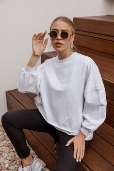 EDEN Grey Boho Australia, Oversized T Shirts, Sheepskin Boots, Autumn Outfits, Slipper Boots, Cardigan Coat, Cropped Top, Fur Jacket, Look On