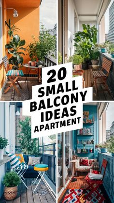 small balcony ideas apartment with plants and furniture