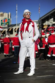 Christopher Hardwick completed his white, long-tail tux with an unrivalled bowtie Toys For Tots, Pub Crawl, Food Bank, Charity Event, Christmas Costumes, Long Tail, This Guy, Tis The Season