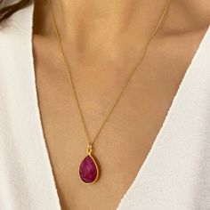 ✔️Genuine Red Ruby Necklace✔️ High-Quality 925 Sterling Silver ✔️ 24K Gold Finish✔️ This Real Ruby necklace is great for wearing alone or for layering with other necklaces. It is the perfect gift for your girlfriend, sister, bridesmaids, or even yourself! Made by hand in Greece. Moreover, RUBY is a really powerful crystal that promotes self-confidence and good fortune 👉A few words about Genuine Red Ruby . Rubies are thought to guarantee good health, wealth, wisdom, and success in love. Ruby is Red Gemstone Pendant Crystal Necklaces, Red Gemstone Pendant Crystal Necklace, Red Pendant Crystal Necklaces With Gemstone, Red Faceted Pendant Necklaces, Red Crystal Pendant Necklaces, Red Faceted Pendant Necklace, Red Crystal Pendant Necklace With Natural Stones, Red Crystal Necklaces With Gemstone Beads For Gift, Red Natural Stone Crystal Pendant Necklace