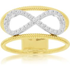 Royal 14K Yellow Gold Ladies Diamond Ring - 0.30 Carat Total Diamond Weight Gold Infinity Ring, Milgrain Ring, Understated Glamour, Diamond Birthstone, Infinity Ring, Yellow Gold Jewelry, Luxury Rings, Ladies Diamond Rings, Infinity Symbol