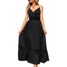 Black Maxi Dress Slim Fit V Neck Maxi Dress Black V-neck Sundress Midi Dress, Black V-neck Sundress For Party, Black Maxi Sundress For Party, Elegant Black Sundress For Vacation, Chic Black Maxi Sundress, Elegant Black Beach Sundress, V Neck Maxi Dress, Dress Slim, Stevie Nicks