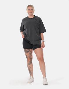 Our Training wide-fit oversized T-shirts are unisex. The acid washed design makes these T-shirts extra stylish and unique. Wear these oversized tees all year long for training or on rest days. Made of 100% premium cotton. 🚚 Shipped the same day from our Vancouver warehouse, and delivered within 2-8 business days. Why our customers love these shirts? Acid washed fabric Oversized & slouchy fit Ideal for gym, lounging and everyday wear 100% cotton (won't show sweat easily) Comes with our sustainab Sporty Oversized Washed Black Tops, Oversized Athleisure T-shirt For Sports, Sporty Acid Wash Short Sleeve Tops, Oversized Basic T-shirt For Sports, Oversized Washed Black Sporty Tops, Oversized Drop Shoulder T-shirt In Athleisure Style, Oversized Workout Shirt, Oversized Athleisure T-shirt For Streetwear, Oversized Moisture-wicking T-shirt For Athleisure