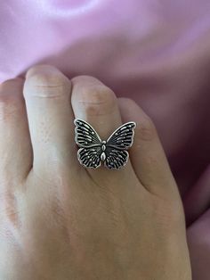 This beautiful silver ring has lovely unique large butterfly detailing & is adjustable Our gorgeous adjustable rings are great for children or adults Check out our mix and match any 4 items of your choice for £30!  In every listing there is a mix and match photo with a number unique to that item, when purchasing the mix and match listing please quote the 4 unique item numbers so I know which items you would like sending.  If the listing has different colours or styles please also specify this wi Handmade Silver Adjustable Butterfly Ring, Adjustable Silver Butterfly Ring, Adjustable Butterfly Charm Rings As Gift, Adjustable Butterfly Charm Ring For Gift, Silver Butterfly Rings With Butterfly Charm, Handmade Sterling Silver Butterfly Ring, Silver Butterfly Rings As Gift, Silver Ring With Butterfly Charm, Gift Butterfly Open Ring