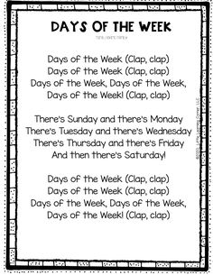 the days of the week worksheet for students to practice their language skills and writing