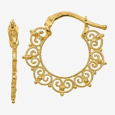 Features: Quick ShipEarring Back: HingedMetal Color: YellowEarring Length: 19mmEarring Width: 21mmCare: Wipe CleanEarrings Style: Hoop EarringsMetal: 14k GoldCountry of Origin: Imported Earrings Hoop, Jewellery And Watches, Fine Jewelry, Hoop Earrings, Women Jewelry, Gold, Color