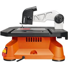 an orange and black table sawing machine