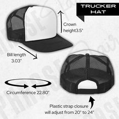 Fitted Trucker Hat With Curved Bill, Customizable Trucker Hat With Curved Brim For Streetwear, Customizable Curved Brim Trucker Hat For Streetwear, Adjustable Trucker Hat For Sports Events, Casual Trucker Hat One Size Fits Most, Customizable Trucker Hat One Size Fits Most, Customizable Trucker Baseball Cap For Streetwear, Customizable Casual Trucker Hat With Flat Bill, Customizable Trucker Hat, One Size Fits Most